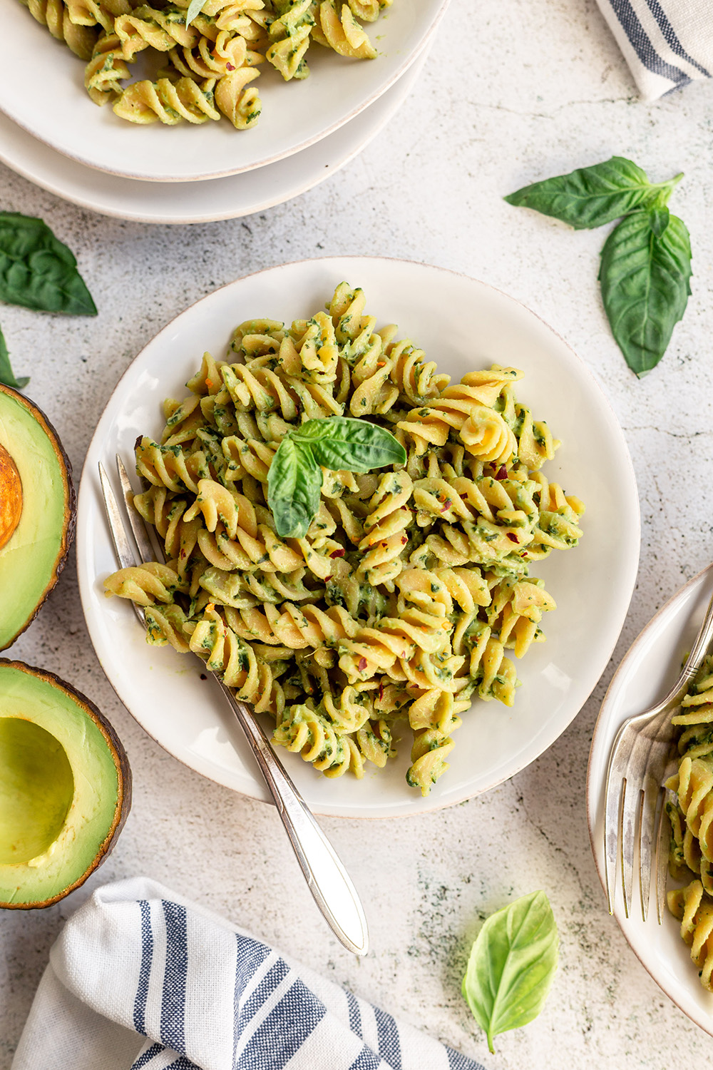 15-Minute Avocado Pasta Recipe made with Veggiecraft Farms Cauliflower Rotini pasta