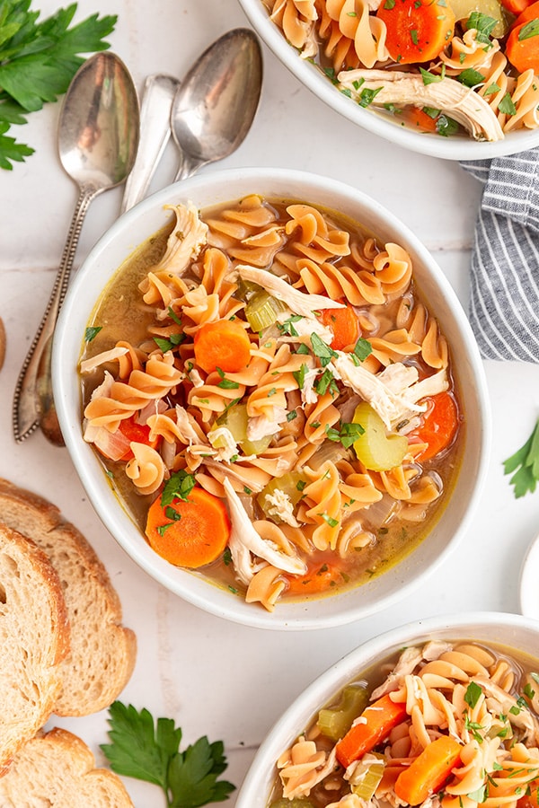 Chicken Rotini Noodle Soup Recipe